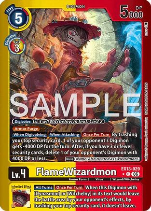 FlameWizardmon (Limited Foil) (EX13-029) - Chivalrous XIII Foil