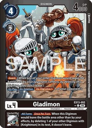 Gladimon (Limited Foil) (EX13-052) - Chivalrous XIII Foil