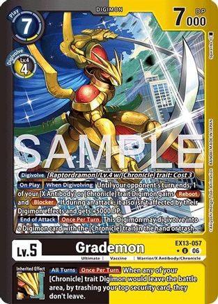 Grademon (Limited Foil) (EX13-057) - Chivalrous XIII Foil