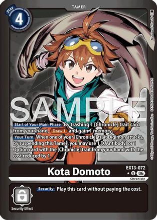 Kota Domoto (Limited Foil) (EX13-072) - Chivalrous XIII Foil