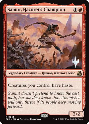 Samut, Hazoret's Champion (PPFRA-251) - Promo Pack: Reality Fracture Foil