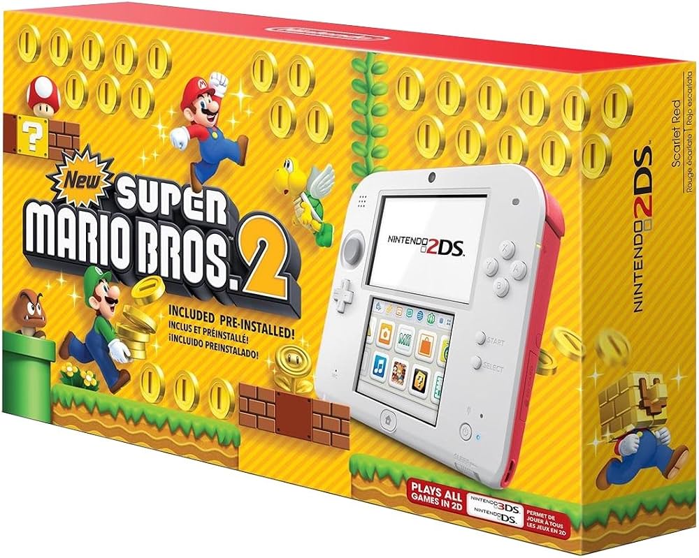 Nintendo 2DS - New Super Mario Bros 2 Special Edition (Scarlet Red)
