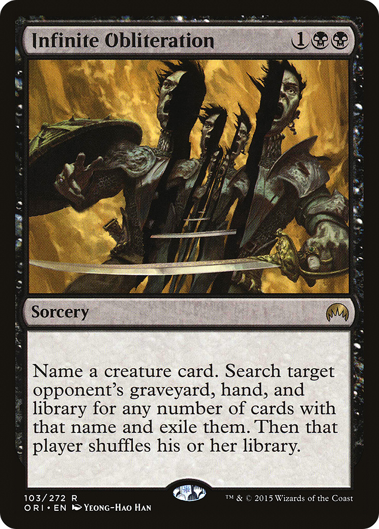 Infinite Obliteration (ORI-103) - Magic Origins Foil