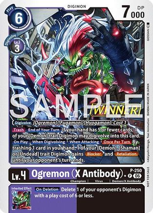 Ogremon (X Antibody) (Official Store Tournament 2026 Vol. 4 Winner) (P-250) - Digimon Promotion Cards Foil