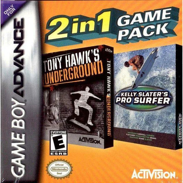 2 in 1 Game Pack: Tony Hawk's Underground / Kelly Slater's Pro Surfer - Game Boy Advance (GBA)