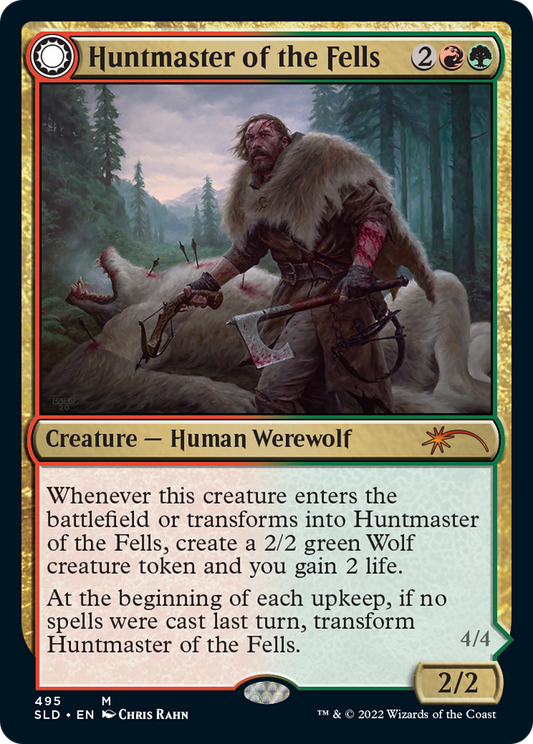 Huntmaster of the Fells // Ravager of the Fells (SLD-495) - Secret Lair Drop: (Double Faced Transform)
