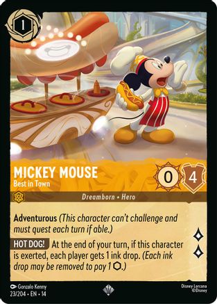 Mickey Mouse - Best in Town (23/204) - Hyperia City Cold Foil