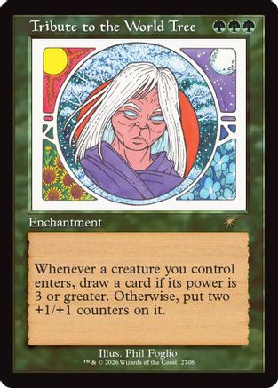 Tribute to the World Tree (Retro Frame) (SLD-2708) - Secret Lair Drop Series