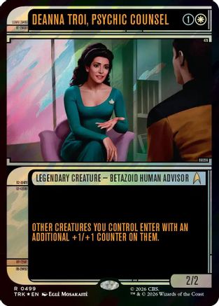 Deanna Troi, Psychic Counsel (Showcase) (Surge Foil) (TRK-499) - Star Trek Foil