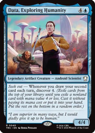 Data, Exploring Humanity (Surge Foil) (TRC-040) - Commander: Star Trek Foil