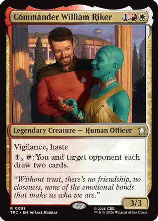 Commander William Riker (Surge Foil) (TRC-091) - Commander: Star Trek Foil