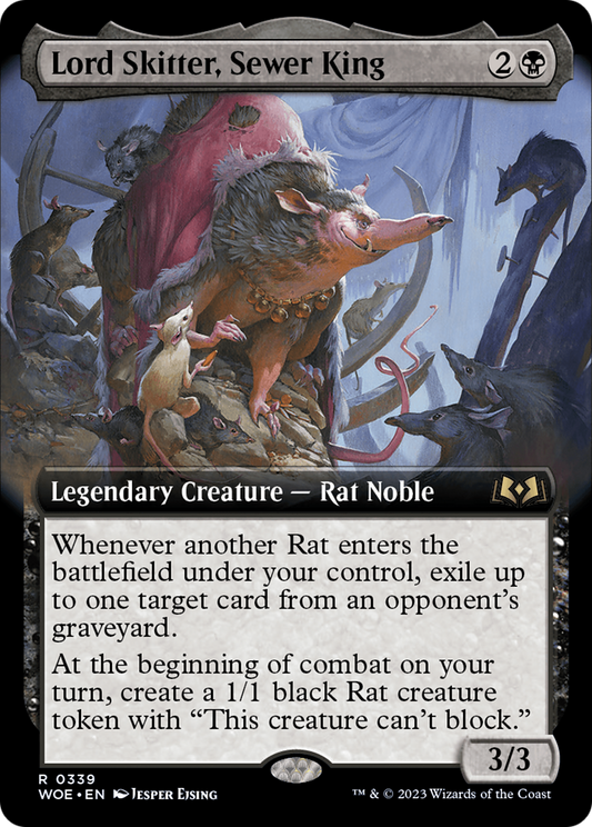Lord Skitter, Sewer King (WOE-339) - Wilds of Eldraine: (Extended Art)