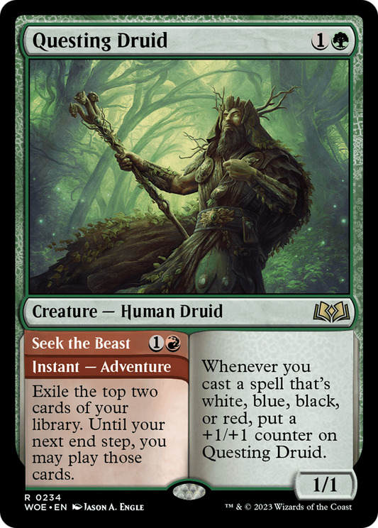Questing Druid // Seek the Beast (WOE-234) - Wilds of Eldraine
