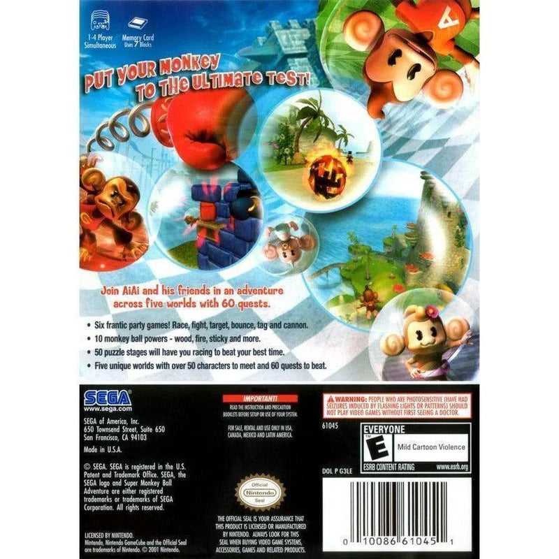 Super Monkey Ball Adventure - Nintendo GameCube