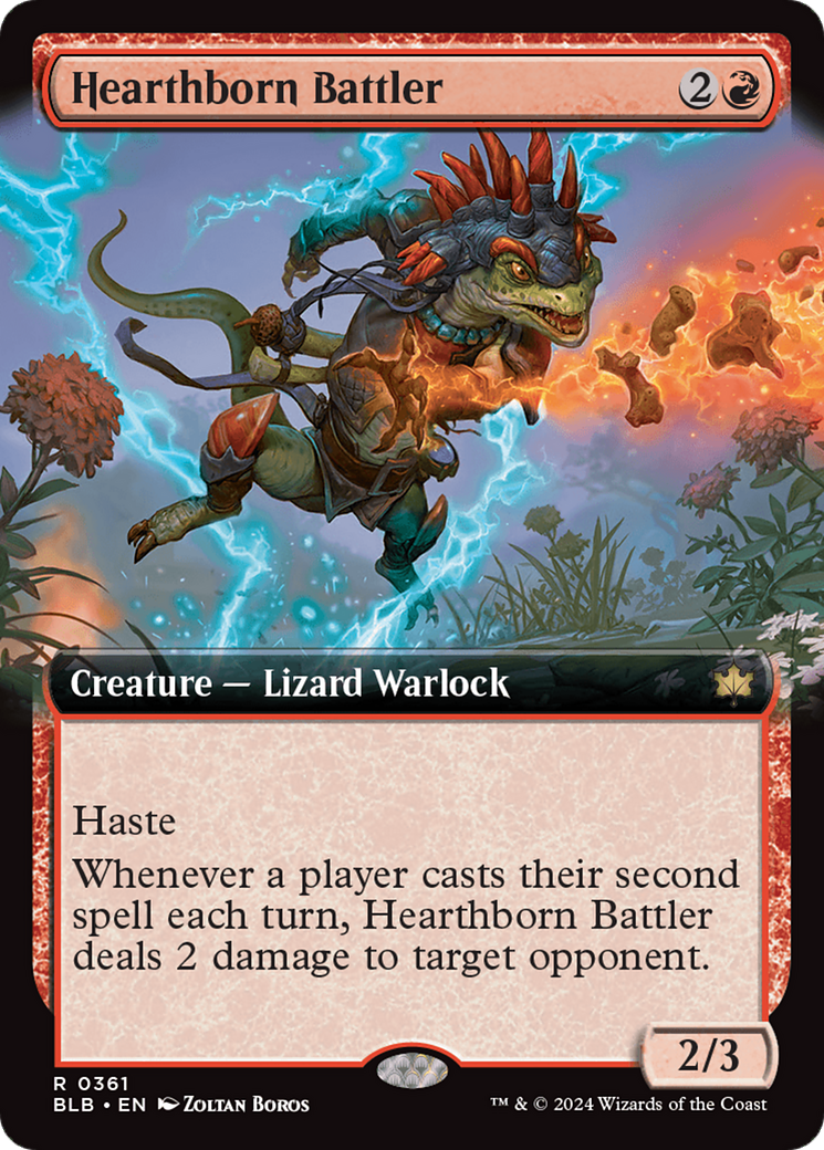 Hearthborn Battler (BLB-361) - Bloomburrow: (Extended Art) Foil