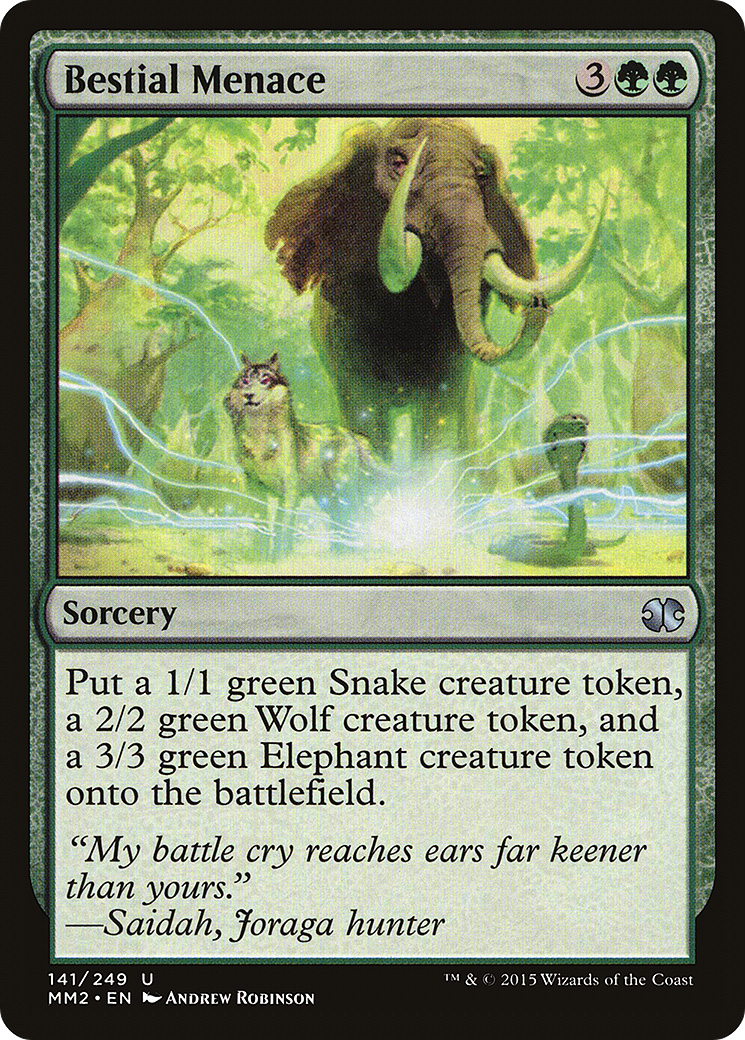 Bestial Menace (MM2-141) - Modern Masters 2015 Foil