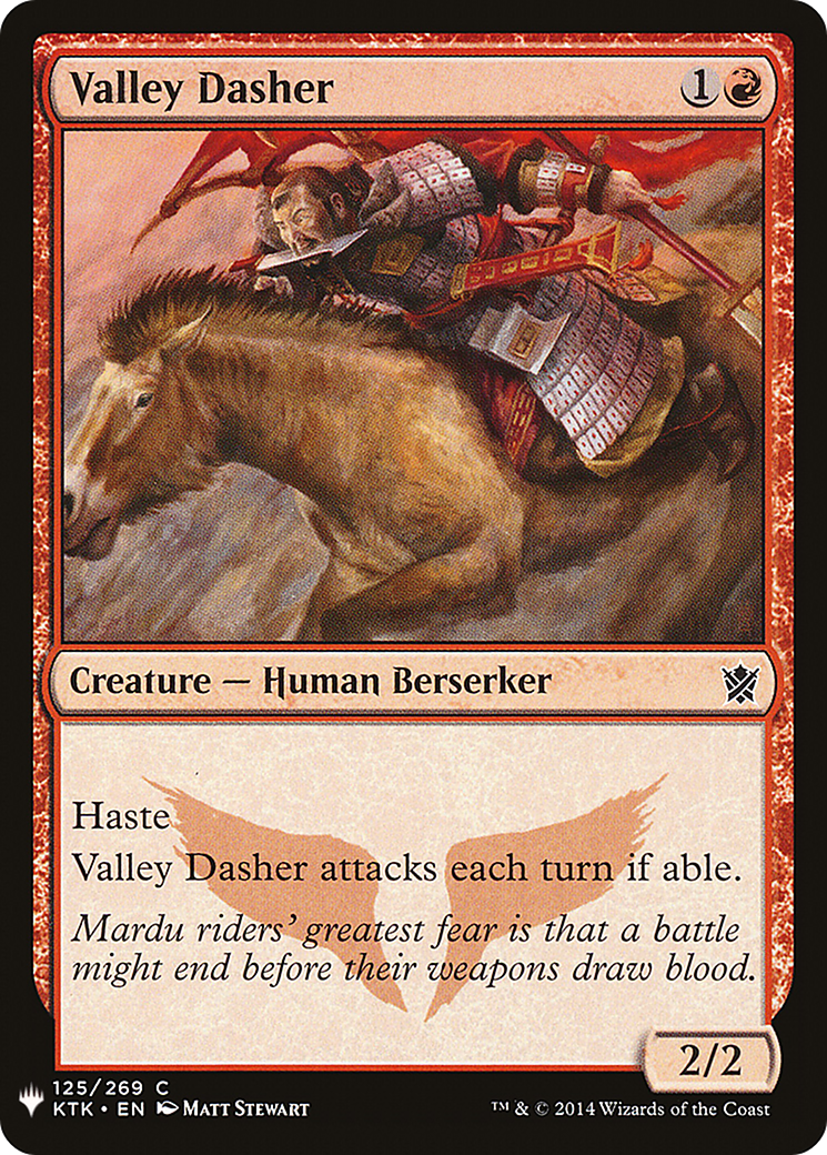 Valley Dasher (LIST-125) - The List