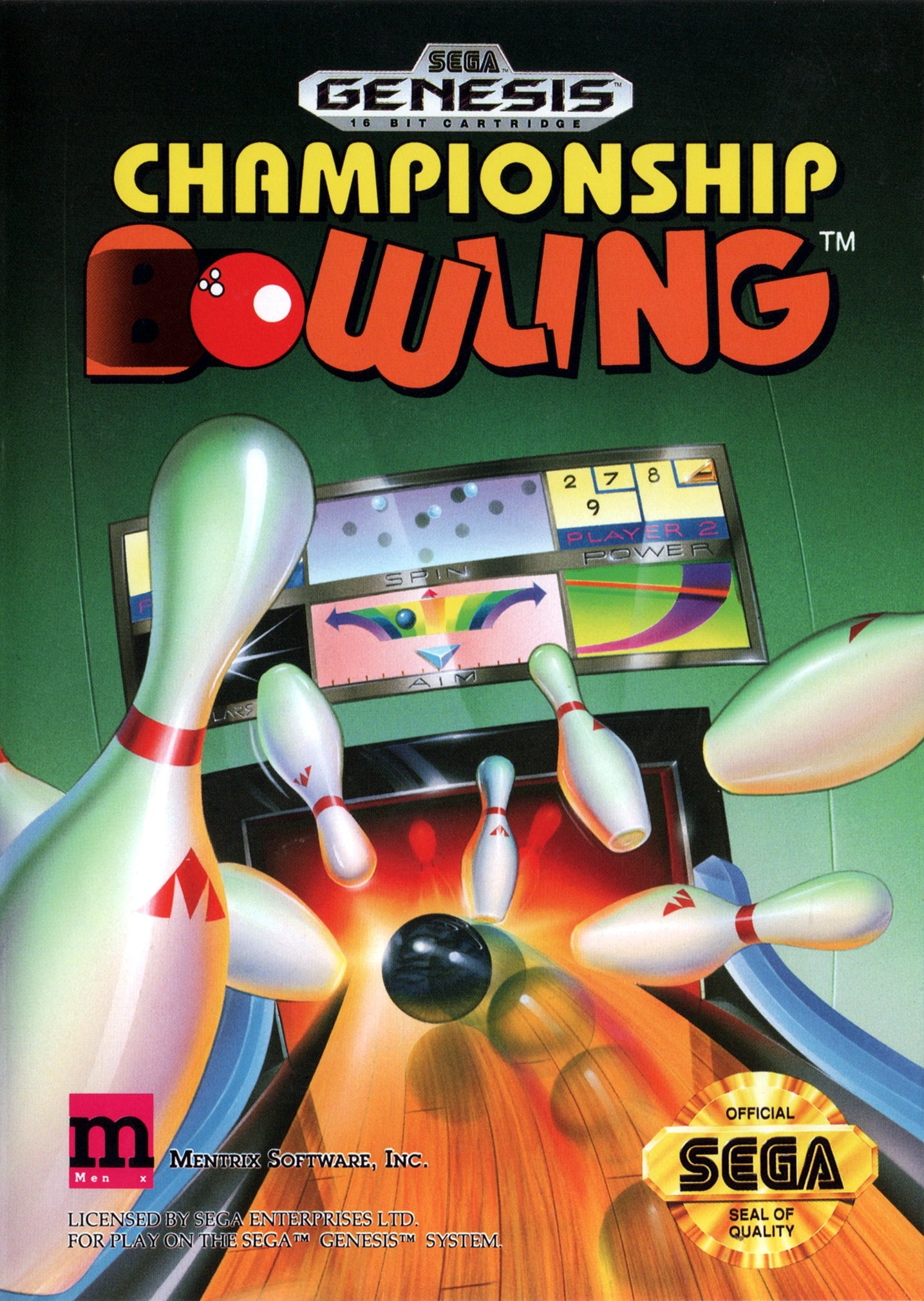 Championship Bowling - Sega Genesis