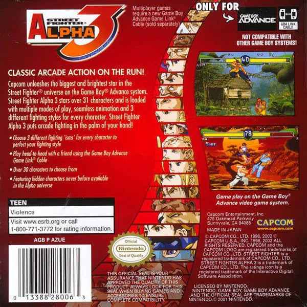 Street Fighter Alpha 3 - Game Boy Advance (GBA)