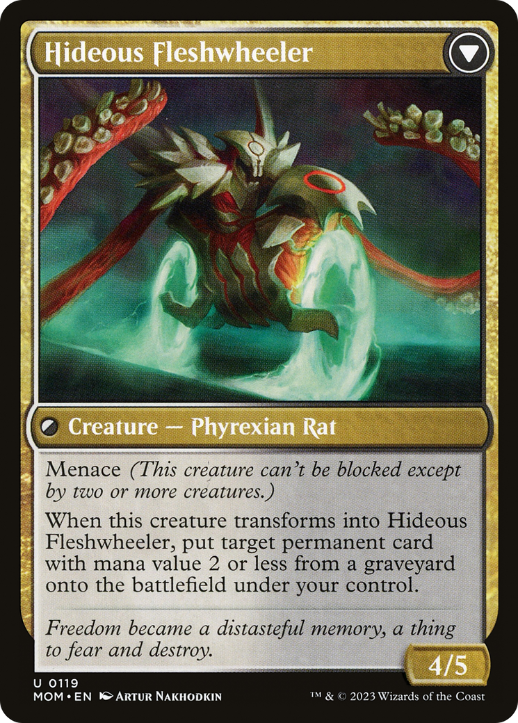 Nezumi Freewheeler // Hideous Fleshwheeler (MOM-119) - March of the Machine
