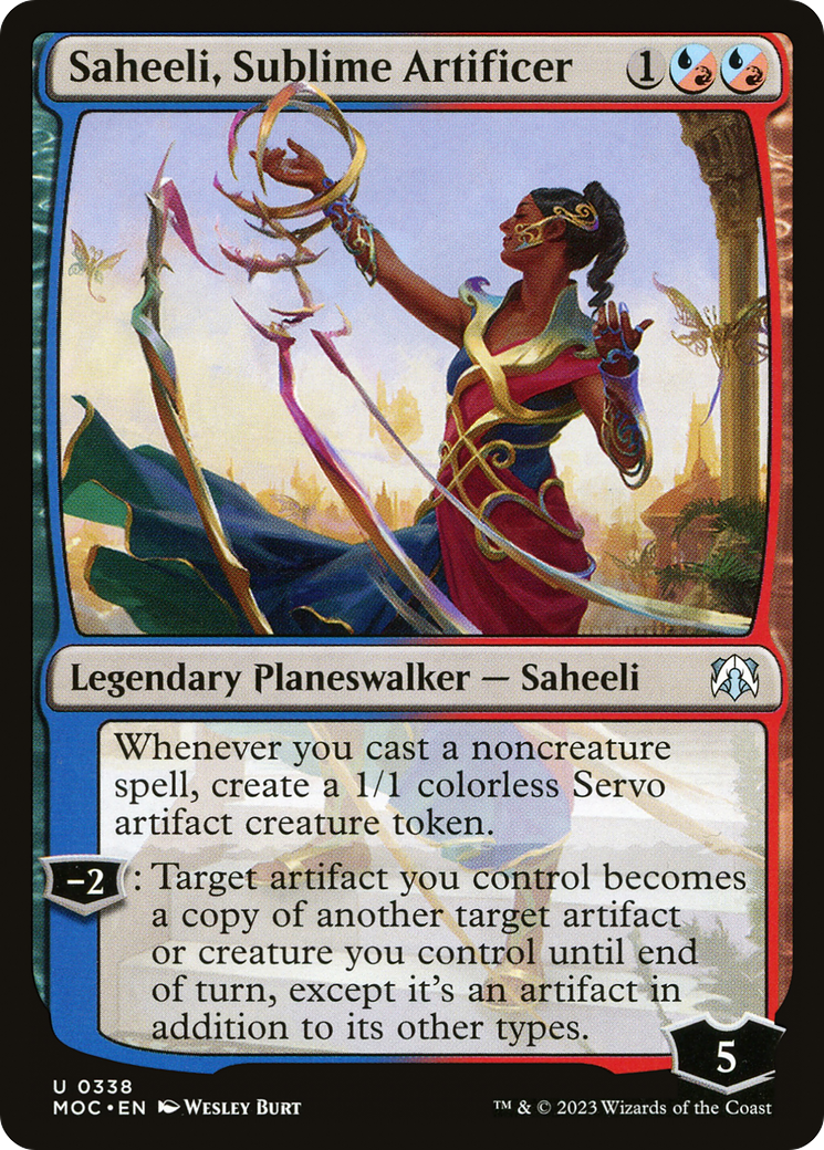 Saheeli, Sublime Artificer (MOC-338) - March of the Machine Commander