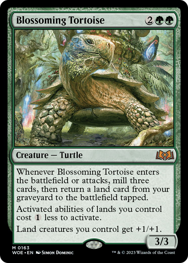 Blossoming Tortoise (WOE-163) - Wilds of Eldraine Foil