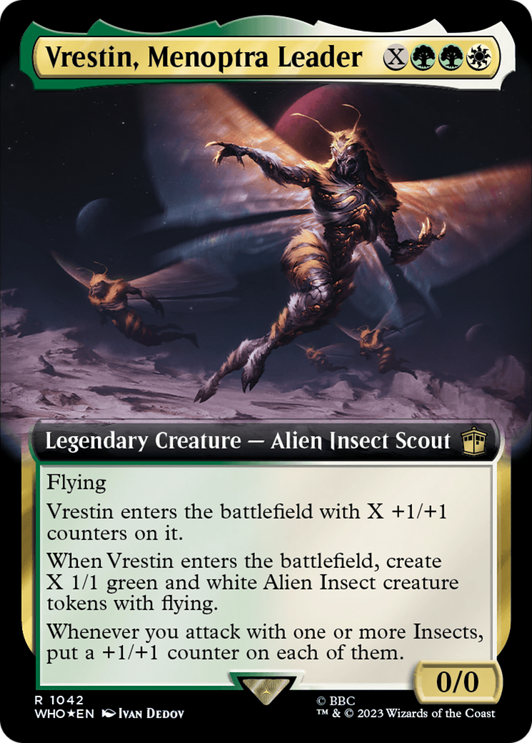 Vrestin, Menoptra Leader (WHO-1042) - Doctor Who: (Extended Art) Foil