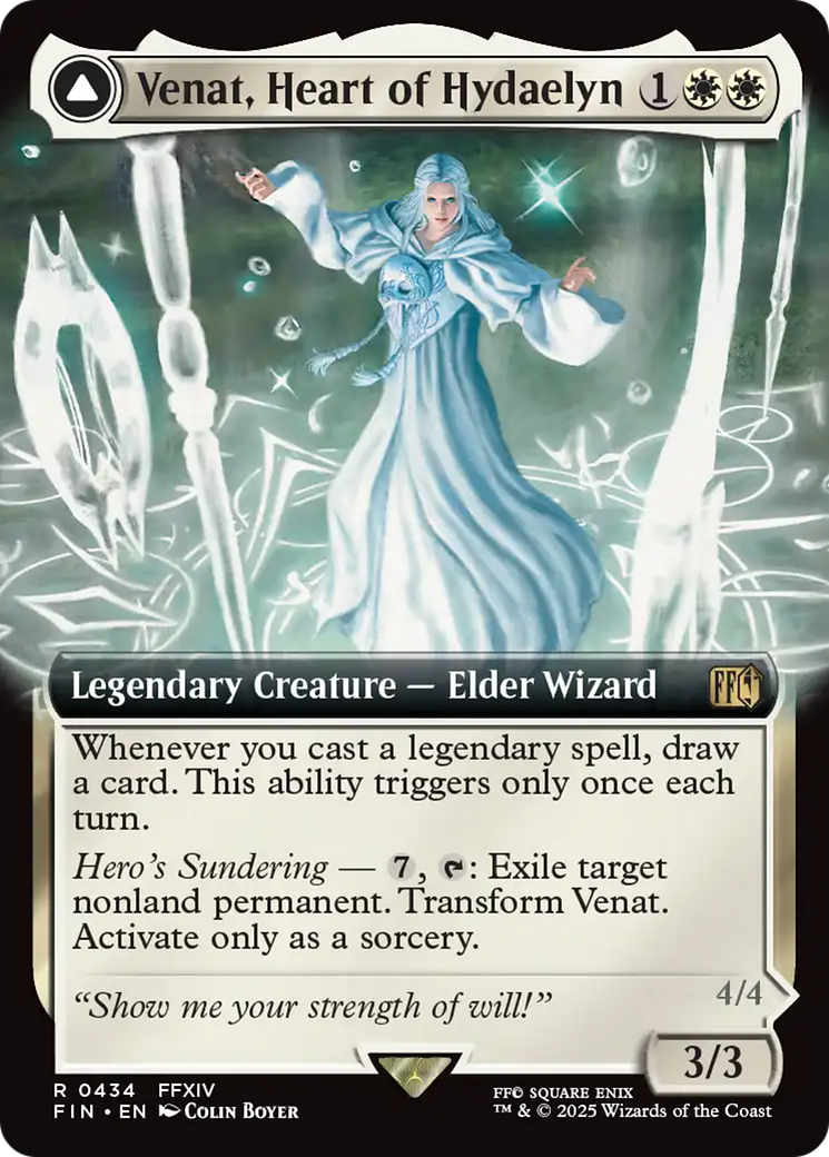 Venat, Heart of Hydaelyn // Hydaelyn, the Mothercrystal (FIN-434) - FINAL FANTASY: (Extended Art) Foil