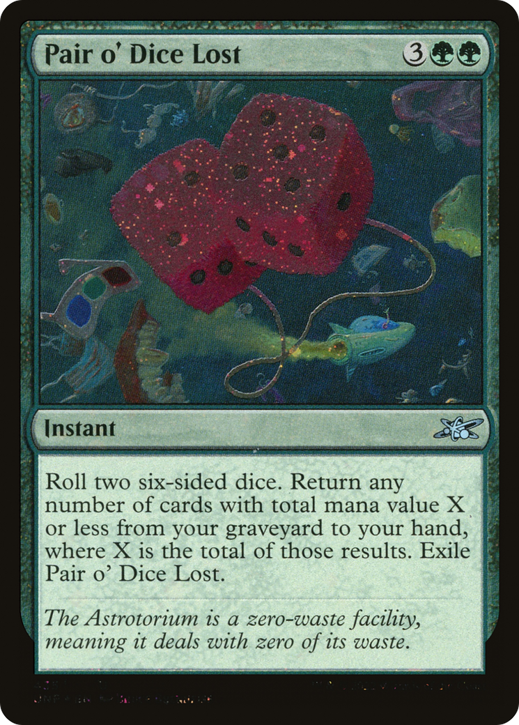 Pair o' Dice Lost (Galaxy Foil) (UNF-435) - Unfinity Foil