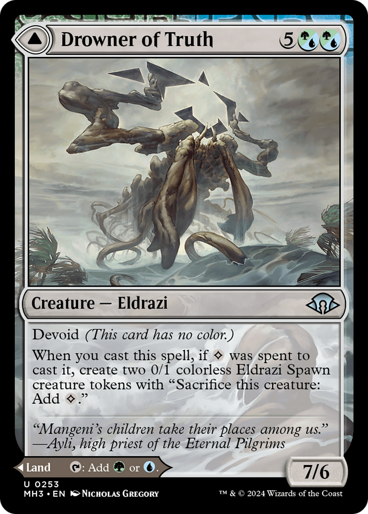 Drowner of Truth // Drowned Jungle (MH3-253) - Modern Horizons 3: (devoid) Foil