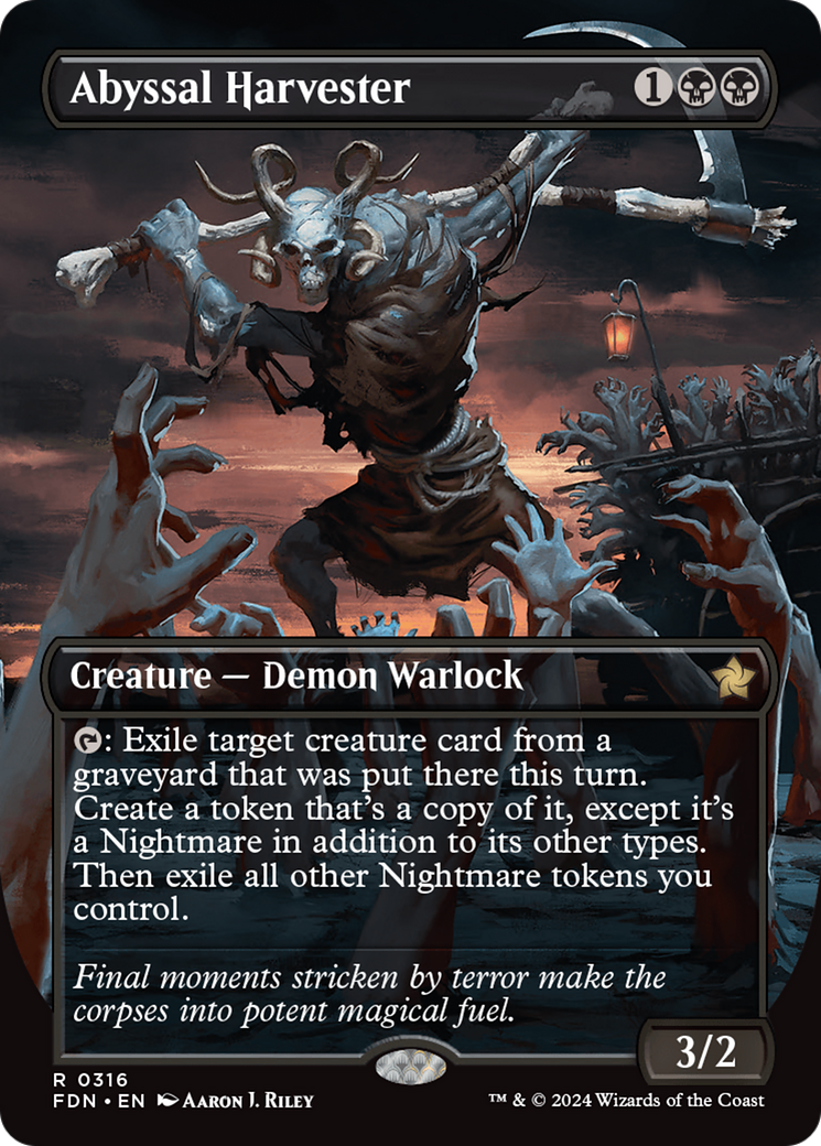Abyssal Harvester (Borderless) (FDN-316) - Foundations (Borderless) Foil