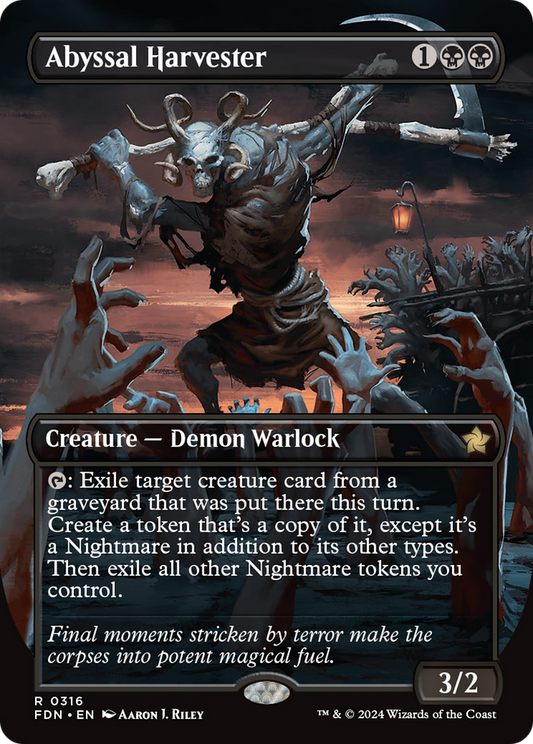 Abyssal Harvester (Borderless) (FDN-316) - Foundations (Borderless) Foil