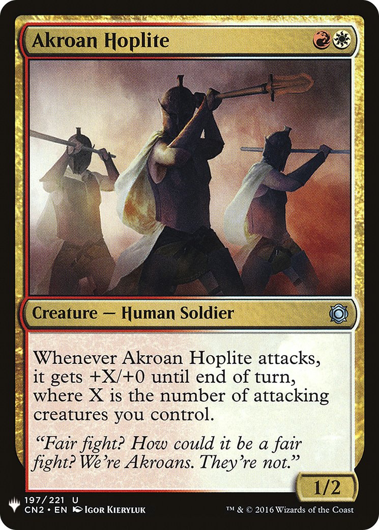 Akroan Hoplite (LIST-CN2-197) - The List