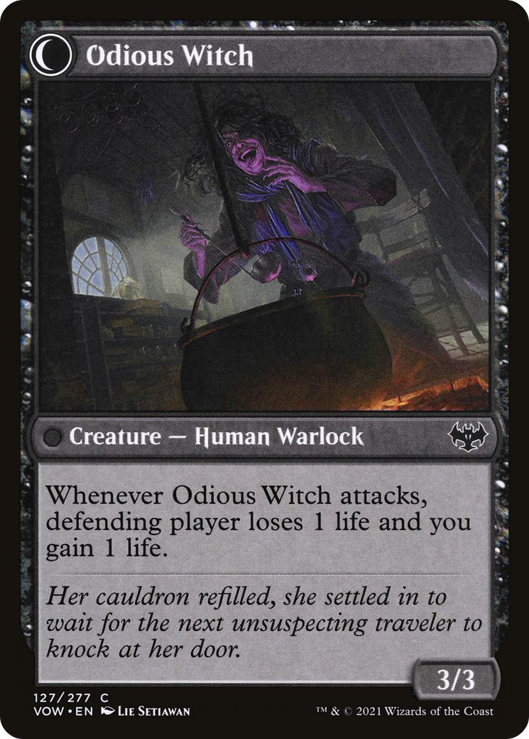 Ragged Recluse // Odious Witch (VOW-127) - Innistrad: Crimson Vow: (Double Faced Transform) Foil