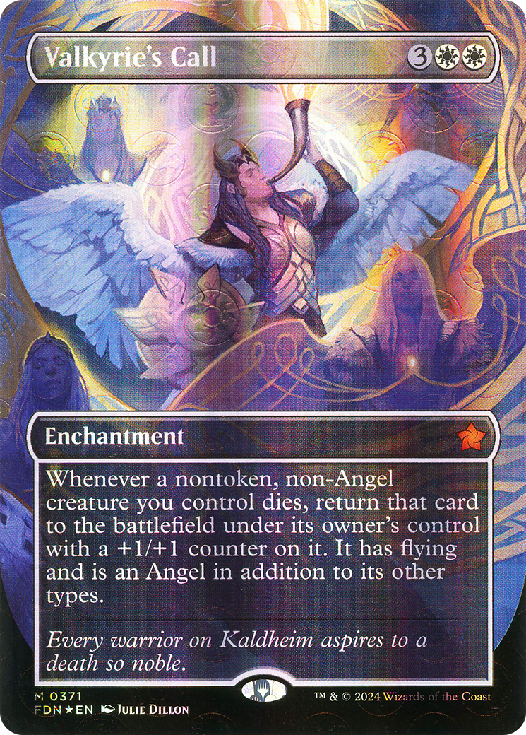 Valkyrie's Call (Borderless) (Mana Foil) (FDN-371) - Foundations (Borderless) Foil