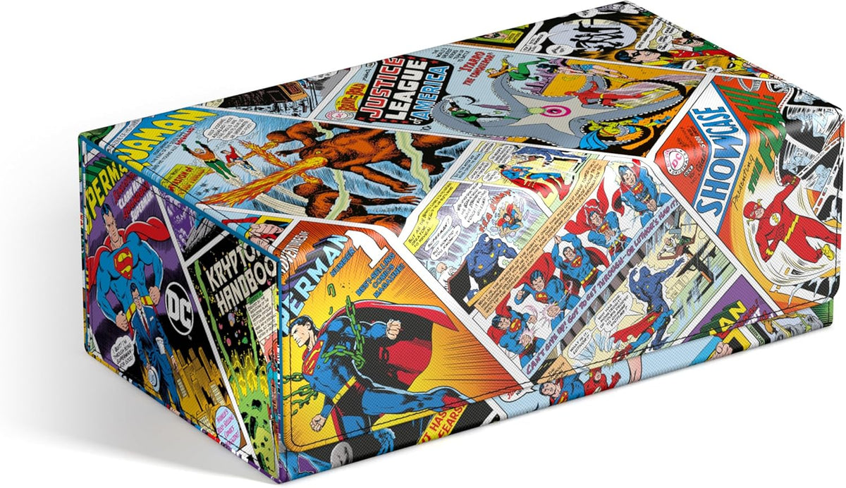 SQUAROES DC JUSTICE LEAGUE WV1 COLLECTORS CASE "VINTAGE COMICS"