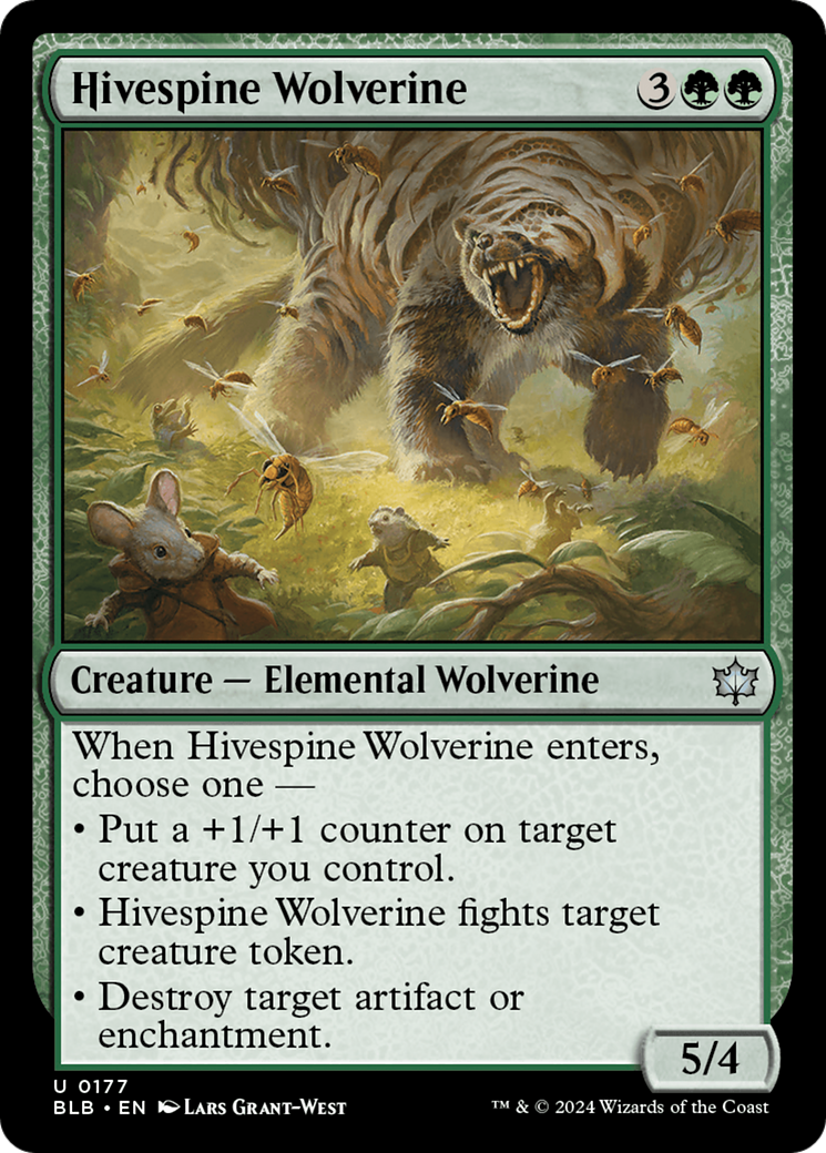 Hivespine Wolverine (BLB-177) - Bloomburrow Foil
