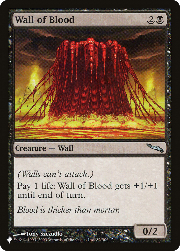 Wall of Blood (LIST-82/306) - The List
