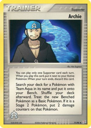 Archie  - Reverse Holofoil Team Magma vs Team Aqua - Uncommon