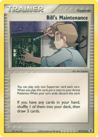 Bill's Maintenance  - Reverse Holofoil FireRed & LeafGreen - Uncommon