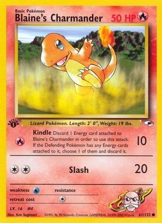 Blaine's Charmander 061  - Unlimited Gym Heroes - Common