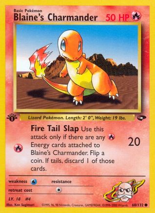 Blaine's Charmander 060  - Unlimited Gym Challenge - Common