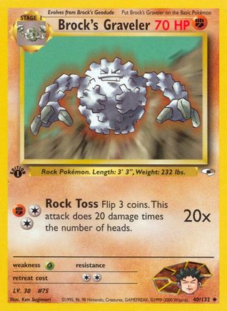 Brock's Graveler 040  - Unlimited Gym Heroes - Uncommon