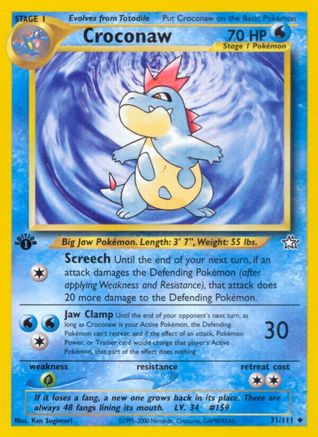 Croconaw (31) 031  - Unlimited Neo Genesis - Uncommon