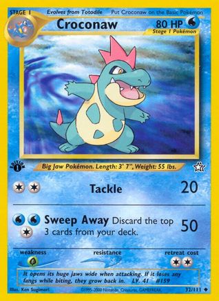 Croconaw (32) 032  - 1st Edition Neo Genesis - Uncommon
