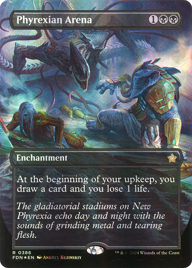Phyrexian Arena (Borderless) (Mana Foil) (FDN-386) - Foundations (Borderless) Foil