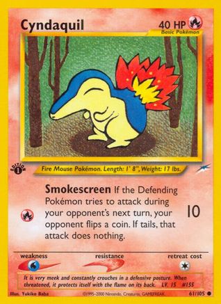 Cyndaquil 061  - Unlimited Neo Destiny - Common