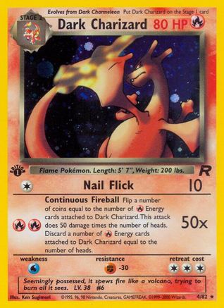 Dark Charizard (4) 004  - Unlimited Holofoil Team Rocket - Holo Rare