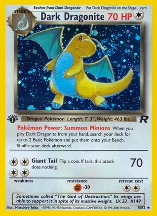 Dark Dragonite (5) 005  - Unlimited Holofoil Team Rocket - Holo Rare