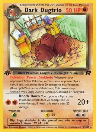 Dark Dugtrio (23) 023  - Unlimited Team Rocket - Rare
